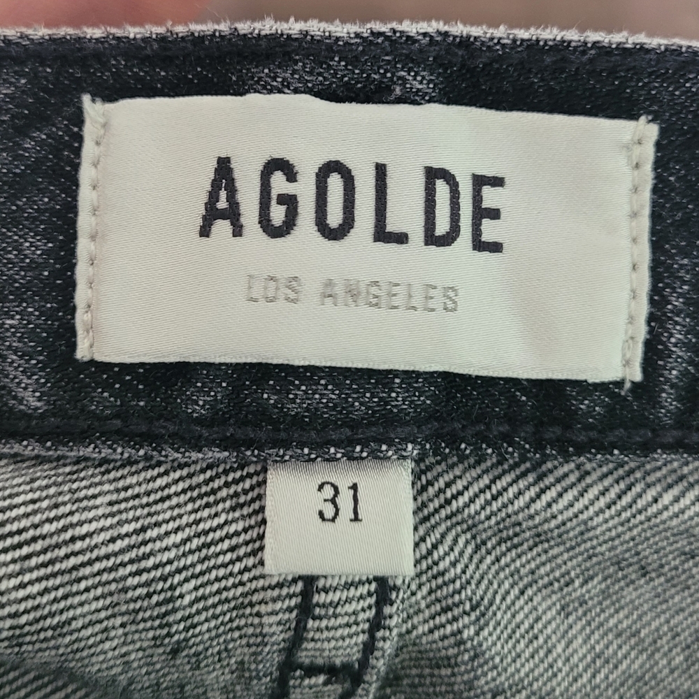 Agolde Women's Straight Leg Jeans - Dark Gray - Picture 2 of 7